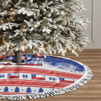 Personalized Feliz Navidad Chile Santa Claus Tree Skirt Chilli Christmas - Wonder Print Shop