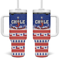 Feliz Navidad Chile Santa Claus Tumbler With Handle Chilli Christmas - Wonder Print Shop