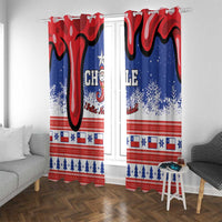 Feliz Navidad Chile Santa Claus Window Curtain Chilli Christmas - Wonder Print Shop