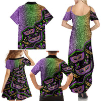 Mardi Gras Family Matching Summer Maxi Dress and Hawaiian Shirt Colorful Style - Wonder Print Shop