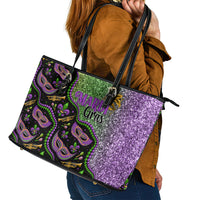 Mardi Gras Leather Tote Bag Colorful Style - Wonder Print Shop