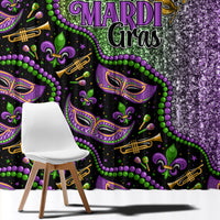 Mardi Gras Window Curtain Colorful Style - Wonder Print Shop