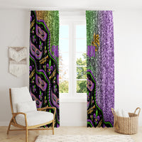 Mardi Gras Window Curtain Colorful Style - Wonder Print Shop