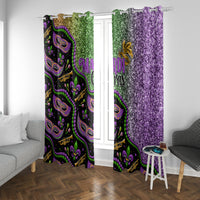 Mardi Gras Window Curtain Colorful Style - Wonder Print Shop