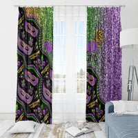 Mardi Gras Window Curtain Colorful Style - Wonder Print Shop