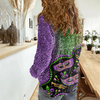 Mardi Gras Women Casual Shirt Colorful Style - Wonder Print Shop
