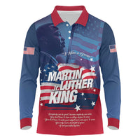 Martin Luther King MLK Long Sleeve Polo Shirt I Have A Dream - Wonder Print Shop