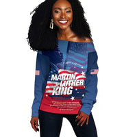 Martin Luther King MLK Off Shoulder Sweater I Have A Dream - Wonder Print Shop