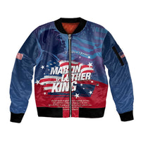 Martin Luther King MLK Sleeve Zip Bomber Jacket I Have A Dream - Wonder Print Shop