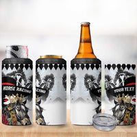 Personalized Horse Racing 4 in 1 Can Cooler Tumbler Derby Lady Triple Flowers