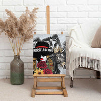 Horse Racing Canvas Wall Art Derby Lady Triple Flowers