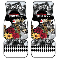 Horse Racing Car Mats Derby Lady Triple Flowers