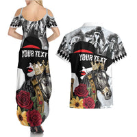 Personalized Horse Racing Couples Matching Summer Maxi Dress and Hawaiian Shirt Derby Lady Triple Flowers