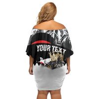 Personalized Horse Racing Family Matching Off Shoulder Short Dress and Hawaiian Shirt Derby Lady Triple Flowers