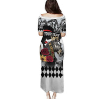 Personalized Horse Racing Family Matching Puletasi and Hawaiian Shirt Derby Lady Triple Flowers