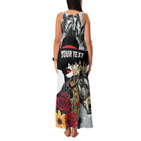 Personalized Horse Racing Family Matching Tank Maxi Dress and Hawaiian Shirt Derby Lady Triple Flowers