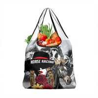 Horse Racing Grocery Bag Derby Lady Triple Flowers