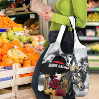 Horse Racing Grocery Bag Derby Lady Triple Flowers