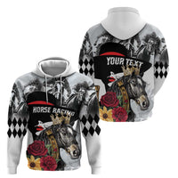 Personalized Horse Racing Hoodie Derby Lady Triple Flowers