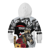 Personalized Horse Racing Kid Hoodie Derby Lady Triple Flowers