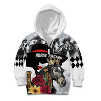 Personalized Horse Racing Kid Hoodie Derby Lady Triple Flowers