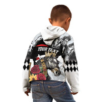 Personalized Horse Racing Kid Hoodie Derby Lady Triple Flowers