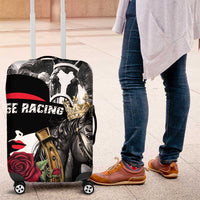 Horse Racing Luggage Cover Derby Lady Triple Flowers