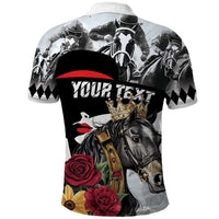 Personalized Horse Racing Polo Shirt Derby Lady Triple Flowers