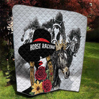 Horse Racing Quilt Derby Lady Triple Flowers