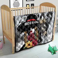 Horse Racing Quilt Derby Lady Triple Flowers