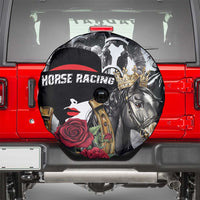 Horse Racing Spare Tire Cover Derby Lady Triple Flowers