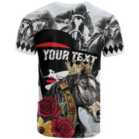 Personalized Horse Racing T Shirt Derby Lady Triple Flowers