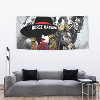 Horse Racing Tapestry Derby Lady Triple Flowers