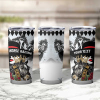 Personalized Horse Racing Tumbler Cup Derby Lady Triple Flowers