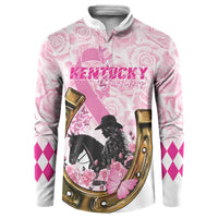 Personalized Kentucky Survivors Button Sweatshirt Horse Derby Lady Pink Roses