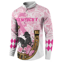 Personalized Kentucky Survivors Button Sweatshirt Horse Derby Lady Pink Roses
