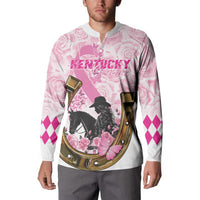 Personalized Kentucky Survivors Button Sweatshirt Horse Derby Lady Pink Roses