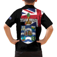 Personalised Bonaire Family Matching Long Sleeve Bodycon Dress and Hawaiian Shirt Boneiru Coat of Arms