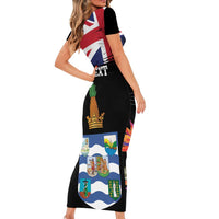 Personalised Bonaire Family Matching Short Sleeve Bodycon Dress and Hawaiian Shirt Boneiru Coat of Arms
