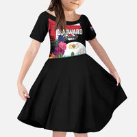 Personalised Bonaire Kid Short Sleeve Dress Boneiru Coat of Arms