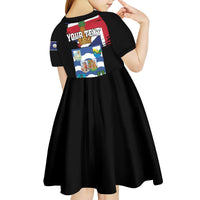 Personalised Bonaire Kid Short Sleeve Dress Boneiru Coat of Arms