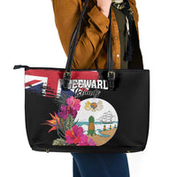 Bonaire Leather Tote Bag Boneiru Coat of Arms