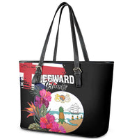 Bonaire Leather Tote Bag Boneiru Coat of Arms