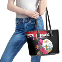 Bonaire Leather Tote Bag Boneiru Coat of Arms