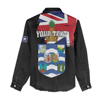 Personalised Bonaire Women Casual Shirt Boneiru Coat of Arms