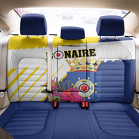 British Leeward Islands Back Car Seat Cover Tropical Flower Grunge Style