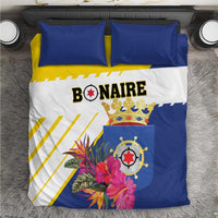 British Leeward Islands Bedding Set Tropical Flower Grunge Style