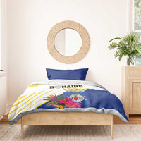 British Leeward Islands Bedding Set Tropical Flower Grunge Style