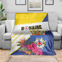 British Leeward Islands Blanket Tropical Flower Grunge Style