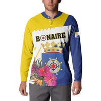 Personalised British Leeward Islands Button Sweatshirt Tropical Flower Grunge Style